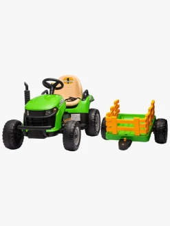 Alex's Garage Eltraktor med Trailer, Grøn