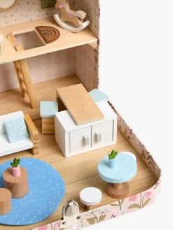 Alice & Fox Kuffert Dukkehus, Lyserød/blå