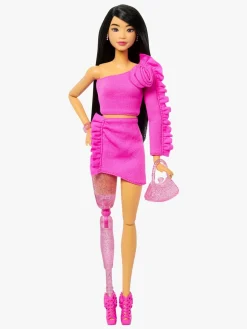 Barbie Deluxe Style Dukke Sort Hår & Benprotese