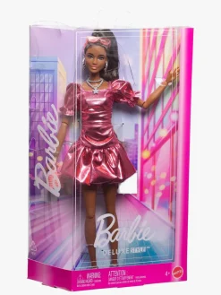 Barbie Deluxe Style Dukke i Lyserød Kjole