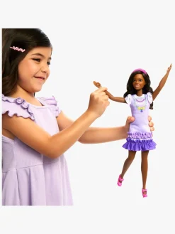 Barbie My First Dukke Brunt Hår med Puddel