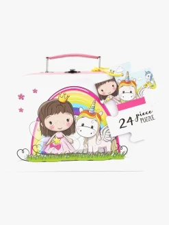 Barbo Toys Lillie & Ellie Kuffert med Gulvpuslespil 24 Brikker