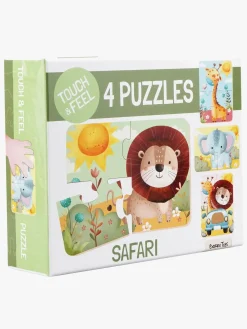 Barbo Toys  Rør og føl Puslespil Safari 4-i-1