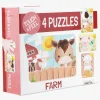 Barbo Toys  Rør og føl Puslespil Bondegårdsvenner 4-i-1
