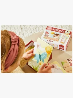 Barbo Toys  Rør og føl Puslespil Bondegårdsvenner 4-i-1