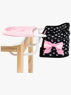 Bayer Design Babystol til Bord med Bakke, Sort/Lyserød