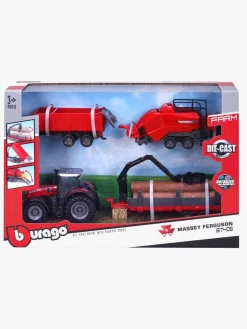 BB Junior Farmland Massey Fergusson 8740S Traktor med 3 Anhængere