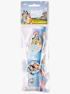 Bluey Skrivesæt med Farvekridt & Penalhus