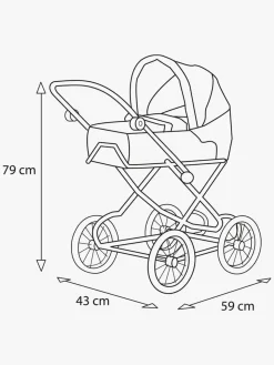 BRIO 24891375 Dukkevogn Kombi, Lyserød