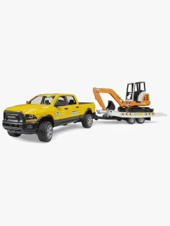 Bruder RAM Power Wagon Arbejdsbil med Trailer & Gravemaskine