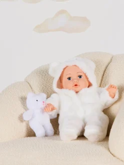 Cloudberry Castle Dukke med Dyredragt 40 cm, Hvid