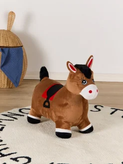 Cloudberry Castle Hoppedyr Hest med Plysbetræk, Brun