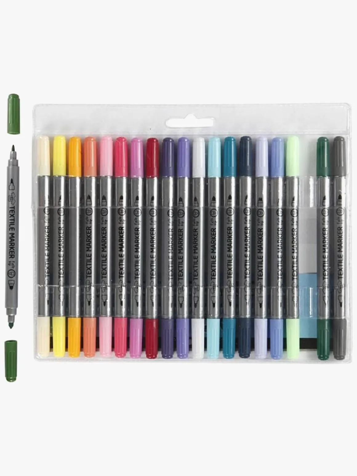 Colortime Tekstil Dobbeltusser Kompletterende Farver 20 stk.