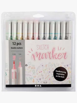 Creativ Company Sketch Marker Tusser Pastelfarver 12-pak