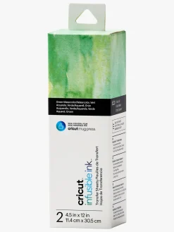 Cricut Infusible Ink Tilbehør Transfer Sheets 14x33 cm 2-pak, Green Watercolor