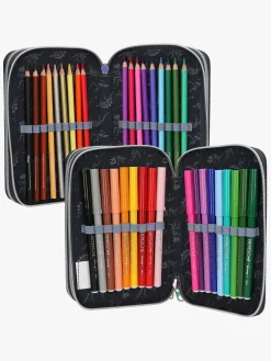 Dino World Penalhus med 3 Rum med LED-lys