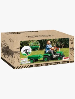 DOLU Pedaltraktor m. Anhænger, Grøn