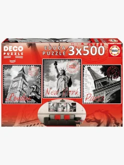 Educa Puslespil Big Cities Decorative 3x500 Brikker