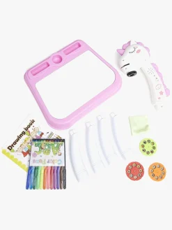 Fippla Tegnetavle med Projektør & Lys, Pink