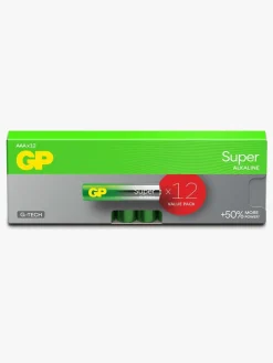 GP Super Alkaline G-TECH AAA/LR03 Batterier 12-Pak