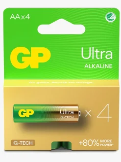 GP Ultra Alkaline G-TECH AA/LR6 Batterier Svanemærket 4-Pak