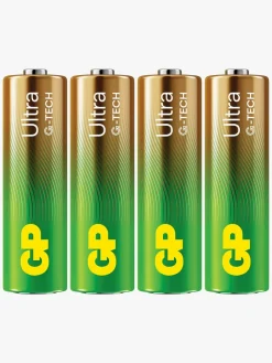GP Ultra Alkaline G-TECH AA/LR6 Batterier Svanemærket 4-Pak