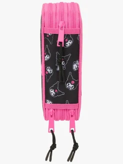 Hello Kitty Kuromi Penalhus med 3 Rum, Lyserød/sort