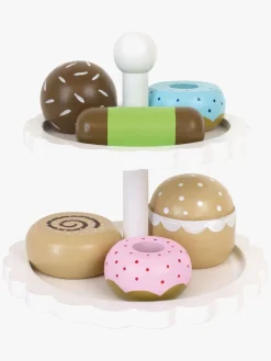 Jabadabado Legetøjsmad Fad m. Kager, Hvid