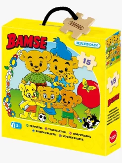 Kärnan Bamse Verdens Stærkeste Bjørn Træpuslespil 15 Brikker