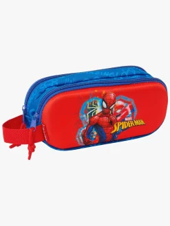 Marvel Spider-Man 3D Dobbelt Penalhus, Rød/Marineblå