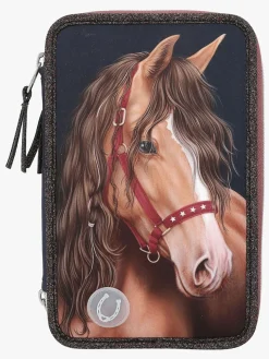 Miss Melody Tredelt Penalhus med LED-lys Glitter Horse