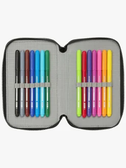 Ninja Turtles Tredelt Penalhus, Grå/Sort