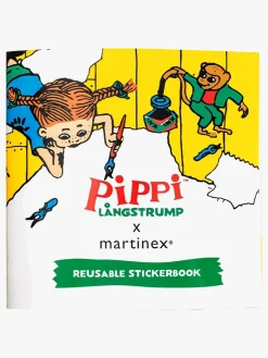 Pippi Langstrømpe Klistermærkebog Genanvendelig Kort