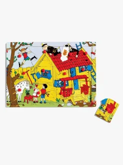 Pippi Træpuslespil m. Knapper 12 Brikker