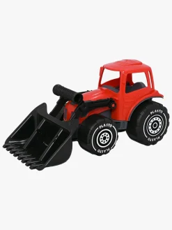 Plasto Traktor m. Frontlæsser, Rød/Sort