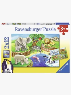 Ravensburger Puslespil Dyr i Zoo 2x12 Brikker