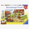 Ravensburger Puslespil Gårdsarbejde 2x12 Brikker