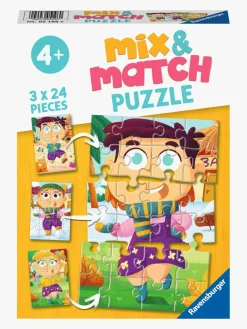 Ravensburger Puslespil Mix & Match Farverigt Tøj 3x24 Brikker