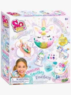 So Beads Sæt Mal Squishies Enhjørninger 4-Pak