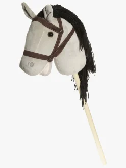 Teddykompaniet Kæphest m. tøjler 80 cm, Grå