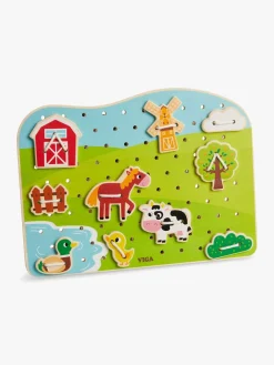 VIGA Aktivitetslegetøj Bondegård med Snor