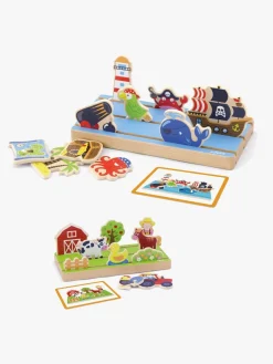 VIGA Trælegetøj Pirat Og Bondegård 2-i-1