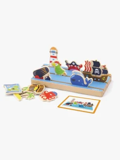 VIGA Trælegetøj Pirat Og Bondegård 2-i-1